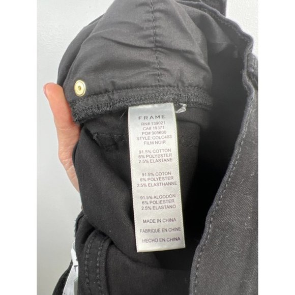 Frame Le Color Cropped Mid Rise Women's Denim Jeans Film Noir Size: 26 NWOT - Picture 8 of 10
